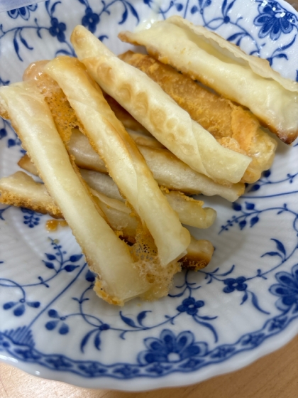 簡単に美味しくできました！

チーズがもれてしまいましたが
カリカリで美味しくいただけました！！