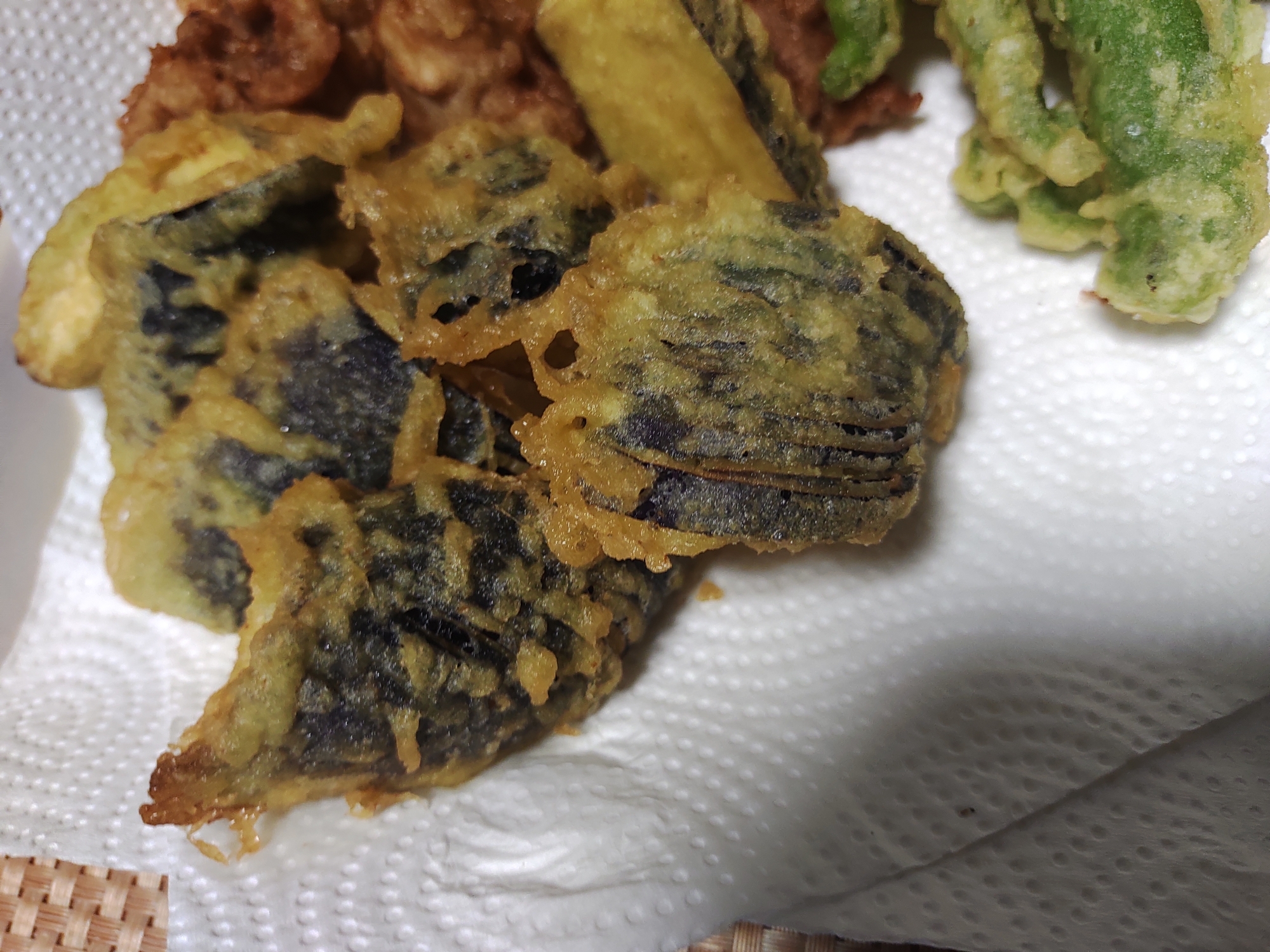 日焼けなすの天ぷら