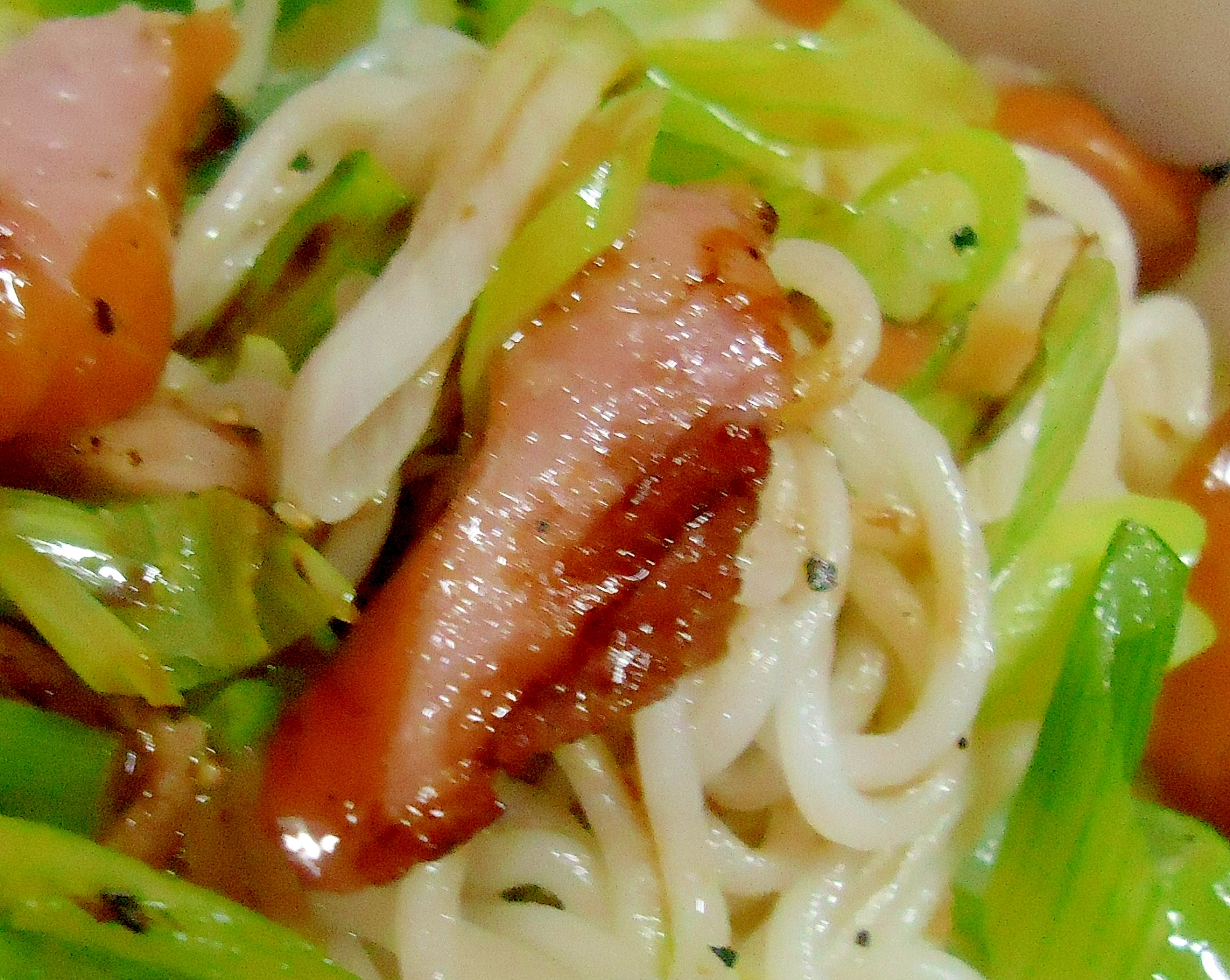 キャベツとベーコン塩昆布の炒めそうめん レシピ 作り方 By Mint74 楽天レシピ