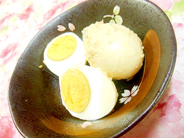 一晩待ってね 茹で卵の味噌 マヨ 生姜漬け レシピ 作り方 By 小太郎１２１２ 楽天レシピ