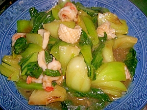 青梗菜と海鮮の中華炒め