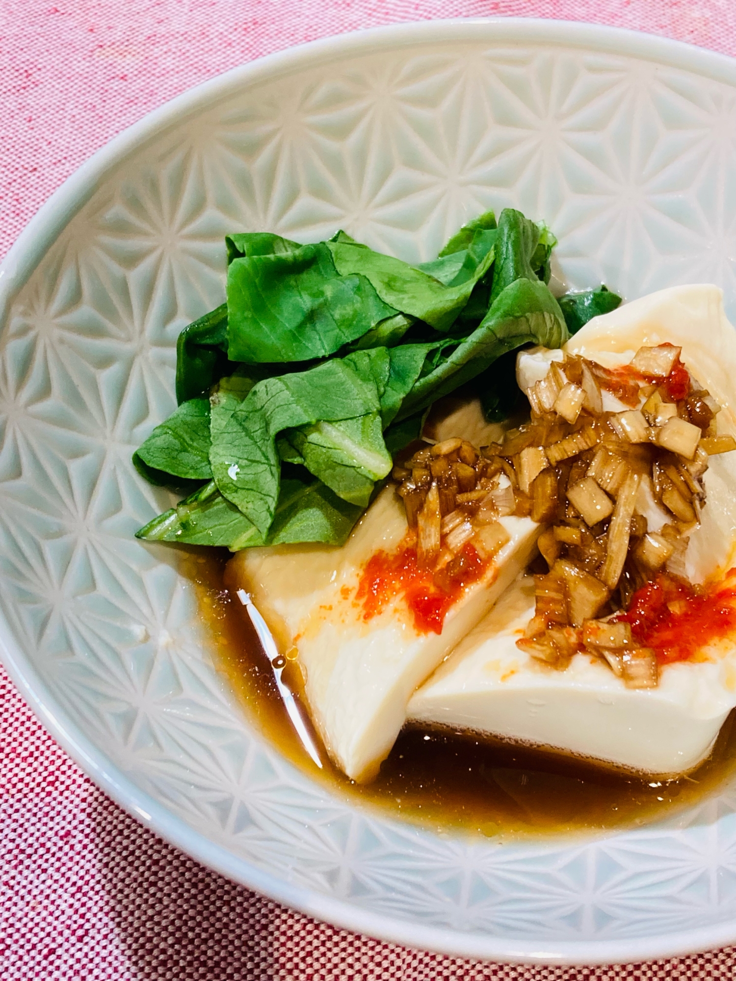 ♦️中華ネギしょうがだれの湯豆腐