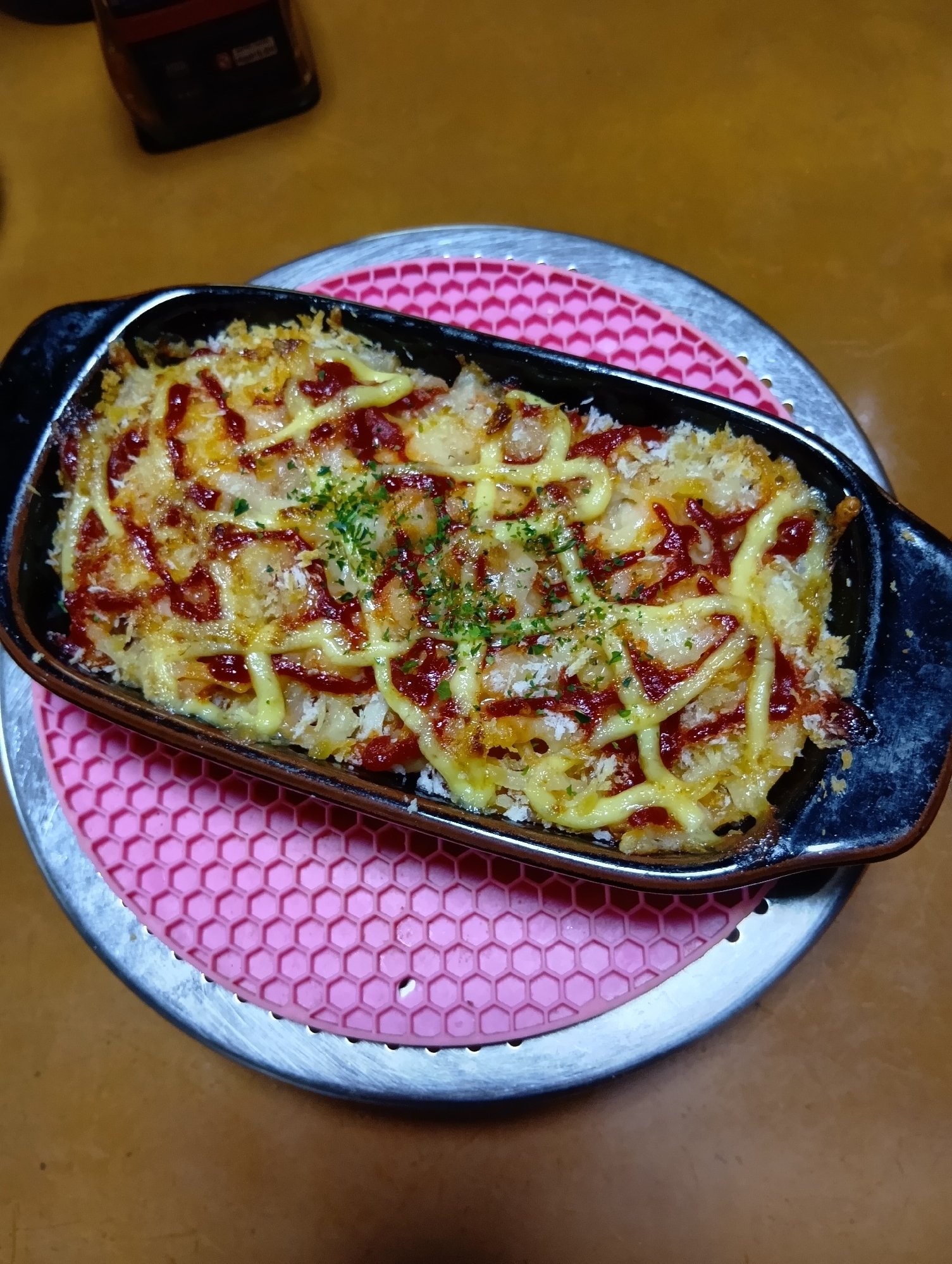 簡単リメイク！ミートソースパスタグラタン風