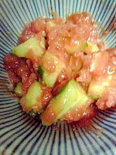 ねぎとろときゅうりのおつまみ レシピ 作り方 By 梨ボー 楽天レシピ