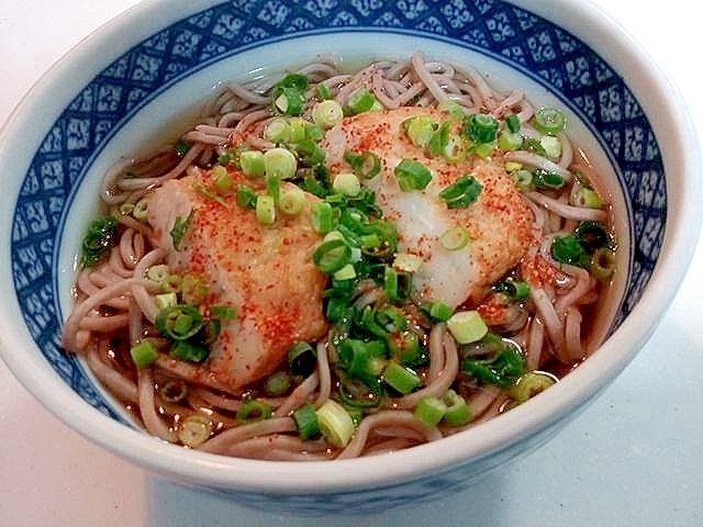 野菜天と小葱のお蕎麦（温）