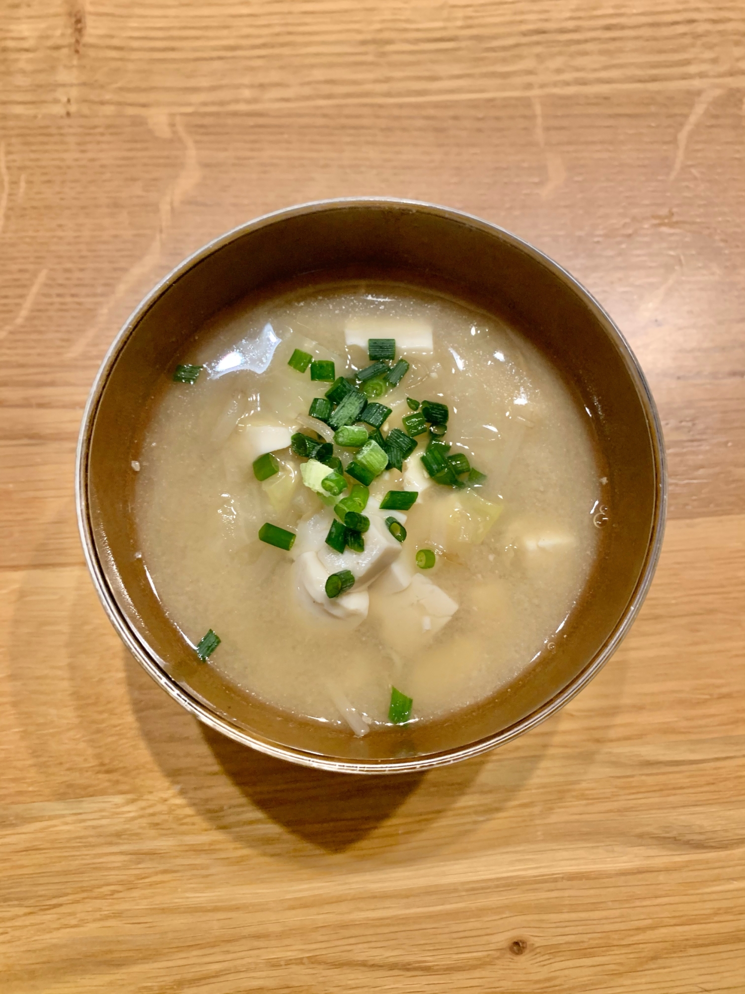 椎茸パウダー入り☆豆腐ともやしのお味噌汁