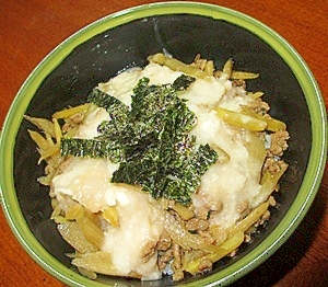 風邪予防のごぼうそぼろ丼