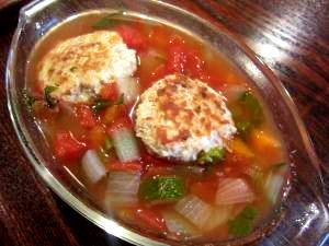 軟骨つくねでミネストローネ