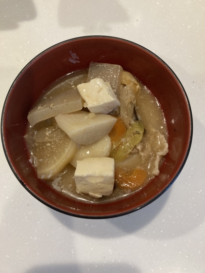 油を使わない　”豚汁”