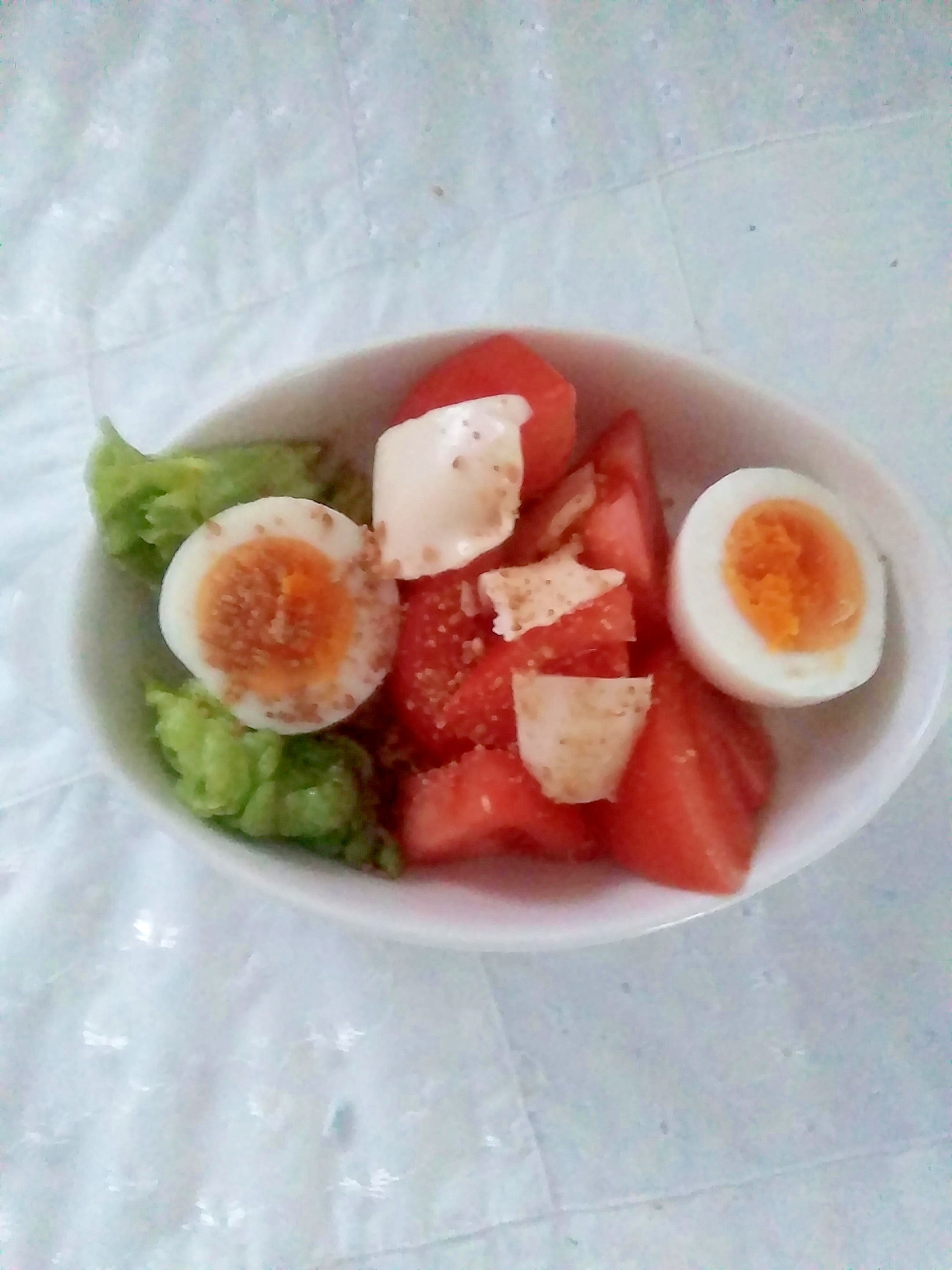 トマトと卵のまったりサラダ