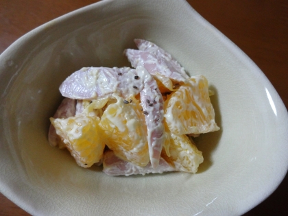 はっさくと粉チーズが合うとは驚きです！！
簡単に作れ、おつまみにもピッタリですね^m^
とても美味しくいただきました♪