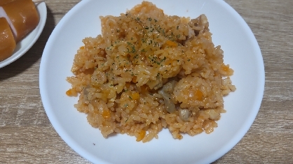 お昼ごはん用に作りました。
美味しくて秒で完食です。