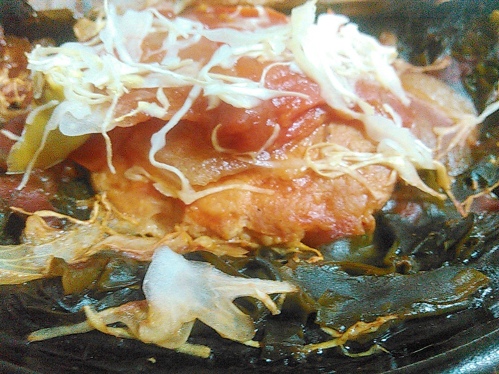 豚肉のワカメ野菜トマト焼き