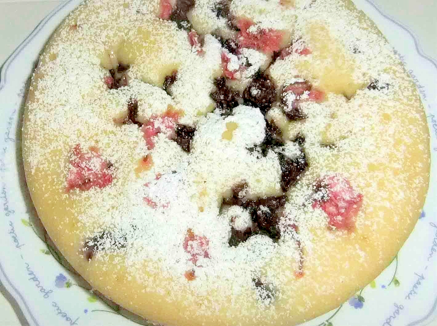 桜と餡子の炊飯器ケーキ
