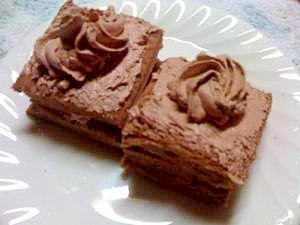 チョコ食パンで簡単チョコレートケーキ★バレンタイン