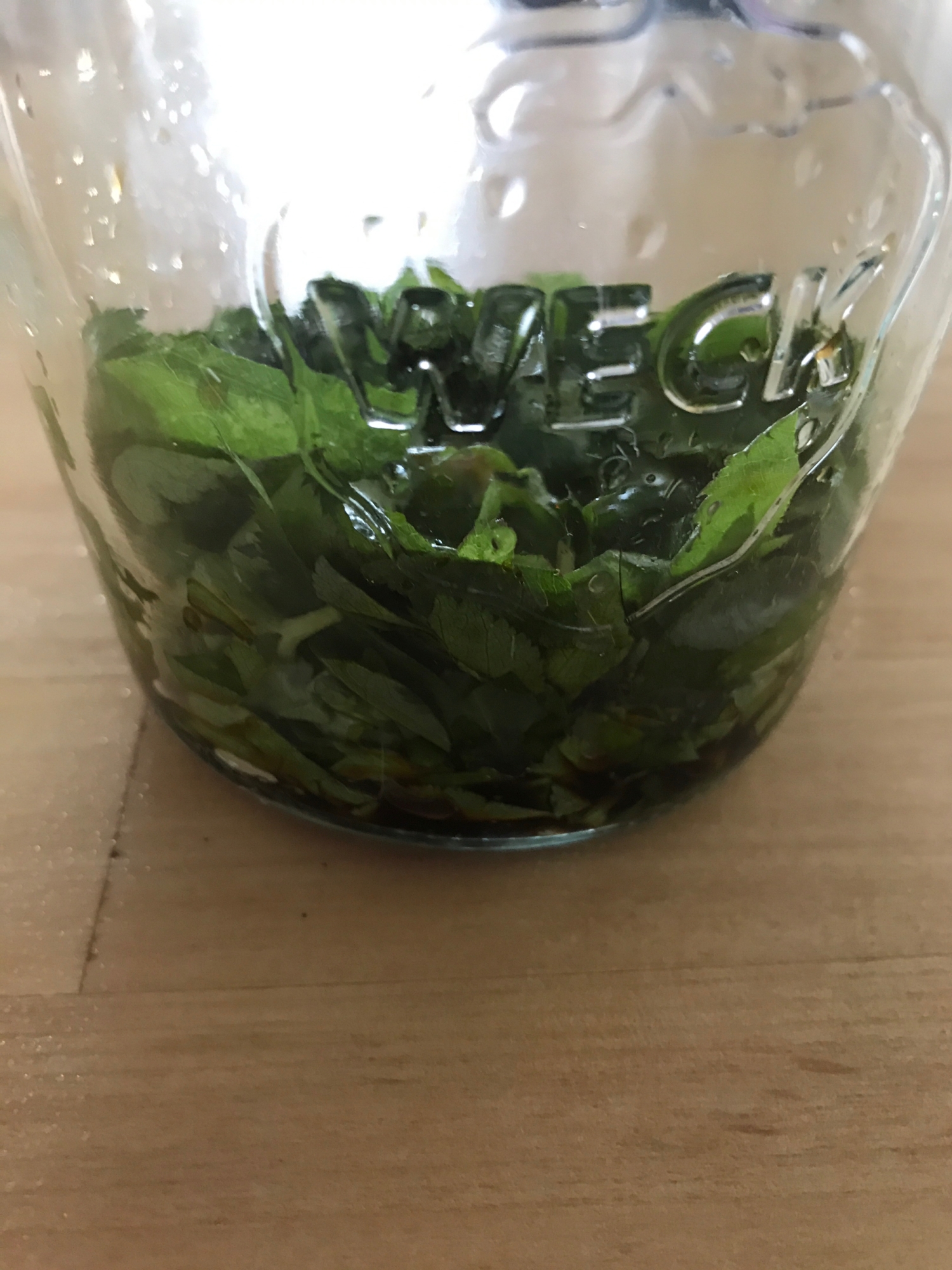 三つ葉の醤油漬け