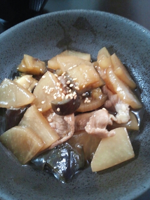 フライパンでつくる！大根と茄子のとろーり照り煮♪