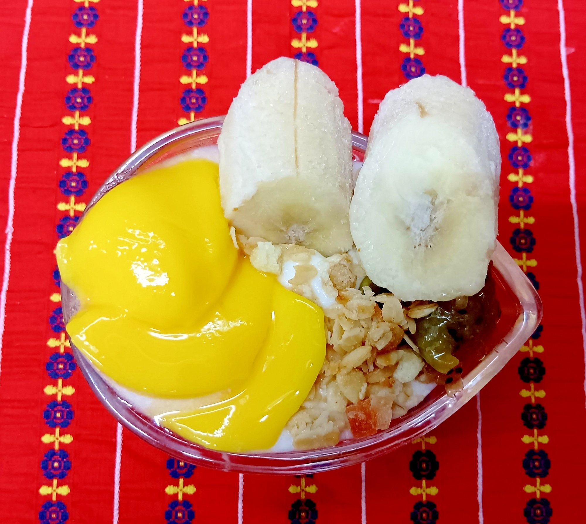 マンゴープリンのヨーグルト