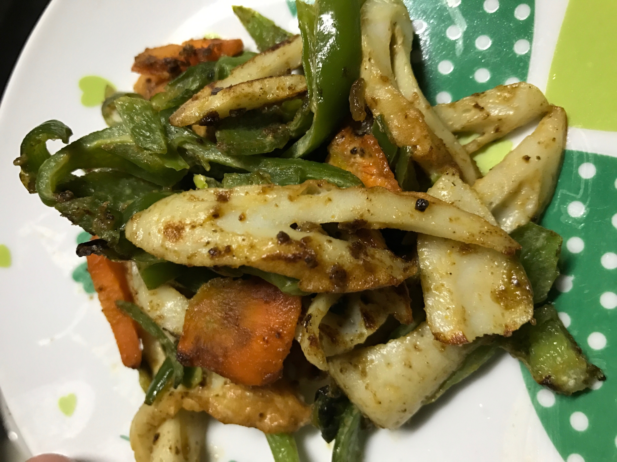 ちくわとお野菜のカレーマヨ炒め☆