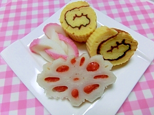 伊達巻 レンコンの明太子詰 かまぼこの飾り切り レシピ 作り方 By ぴよ 楽天レシピ