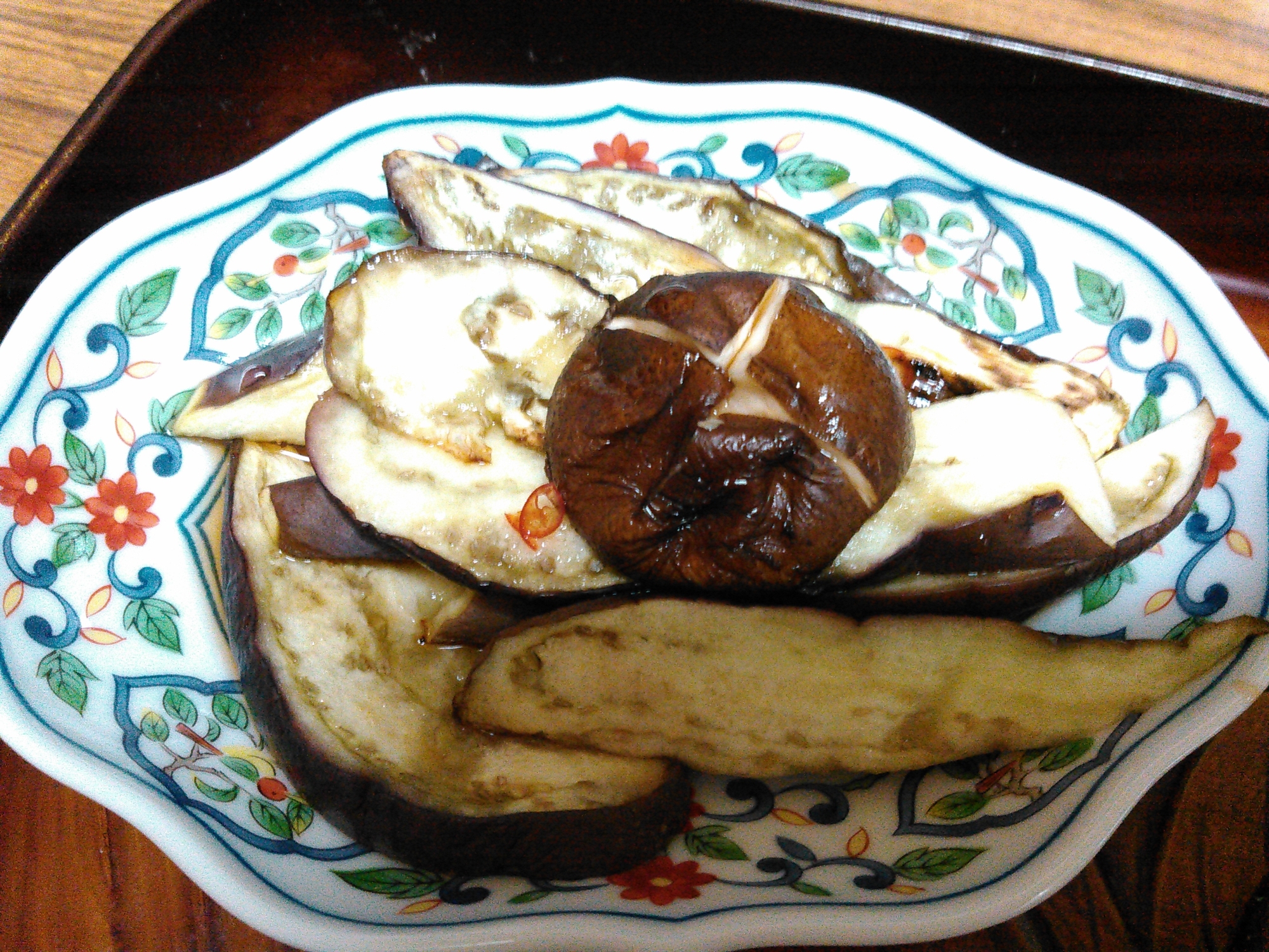 なすと椎茸焼き和風つゆかけ