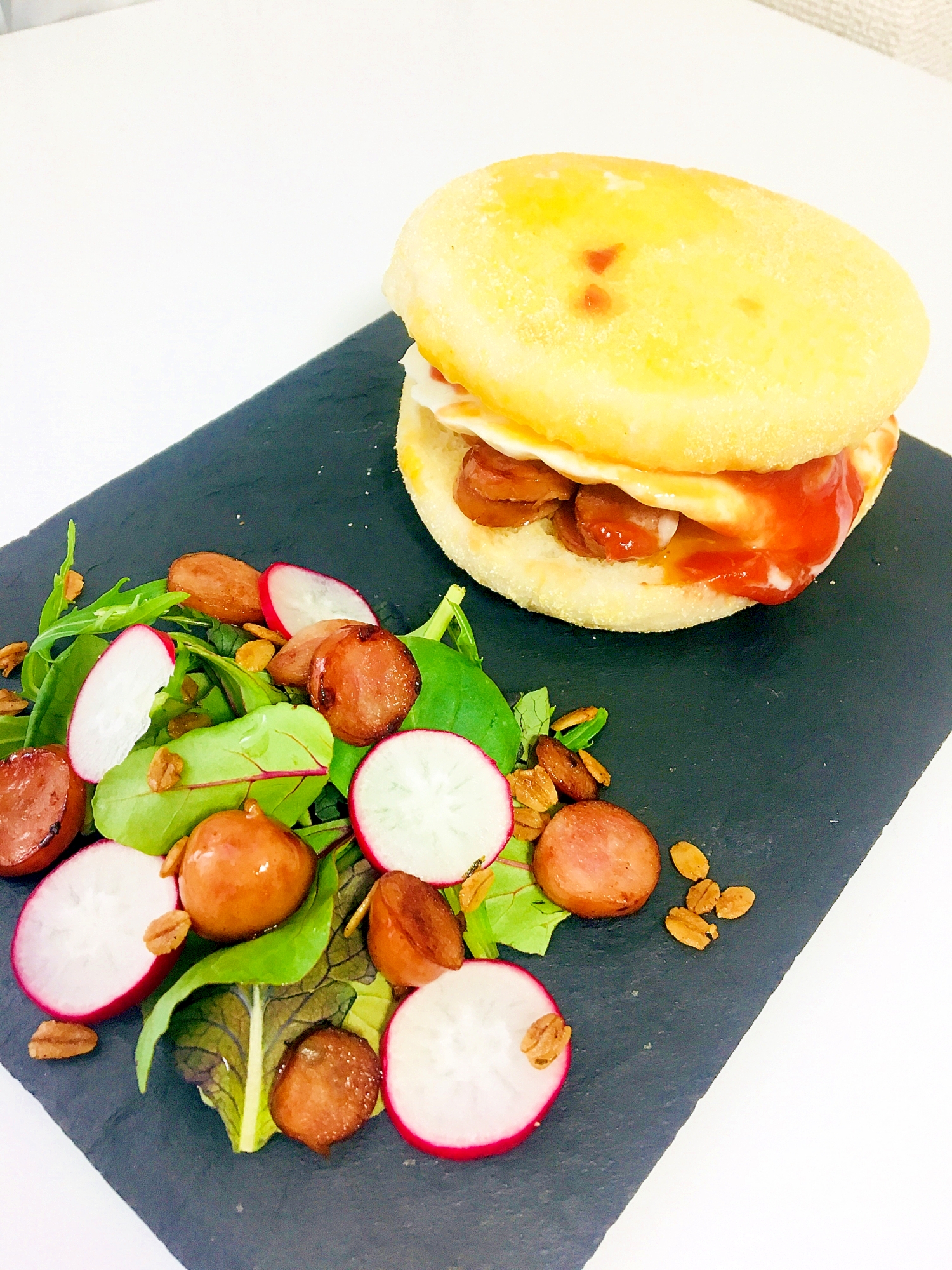 ソーセージエッグマフィン レシピ 作り方 By Miyabi 楽天レシピ