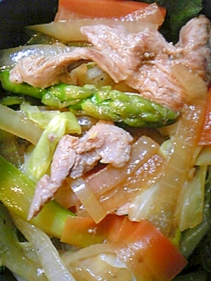 お好きな野菜と豚肉で！簡単！塩だれ炒め