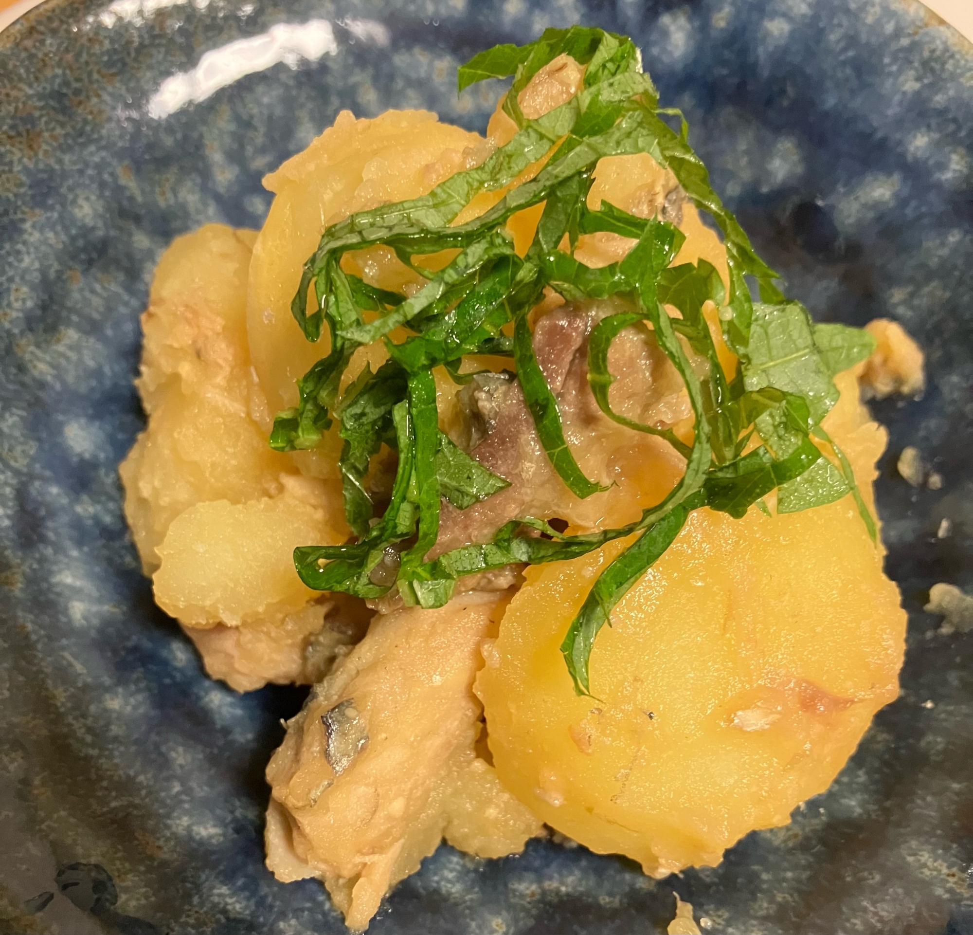 レンジで簡単！サバ缶とじゃがいもの味噌煮