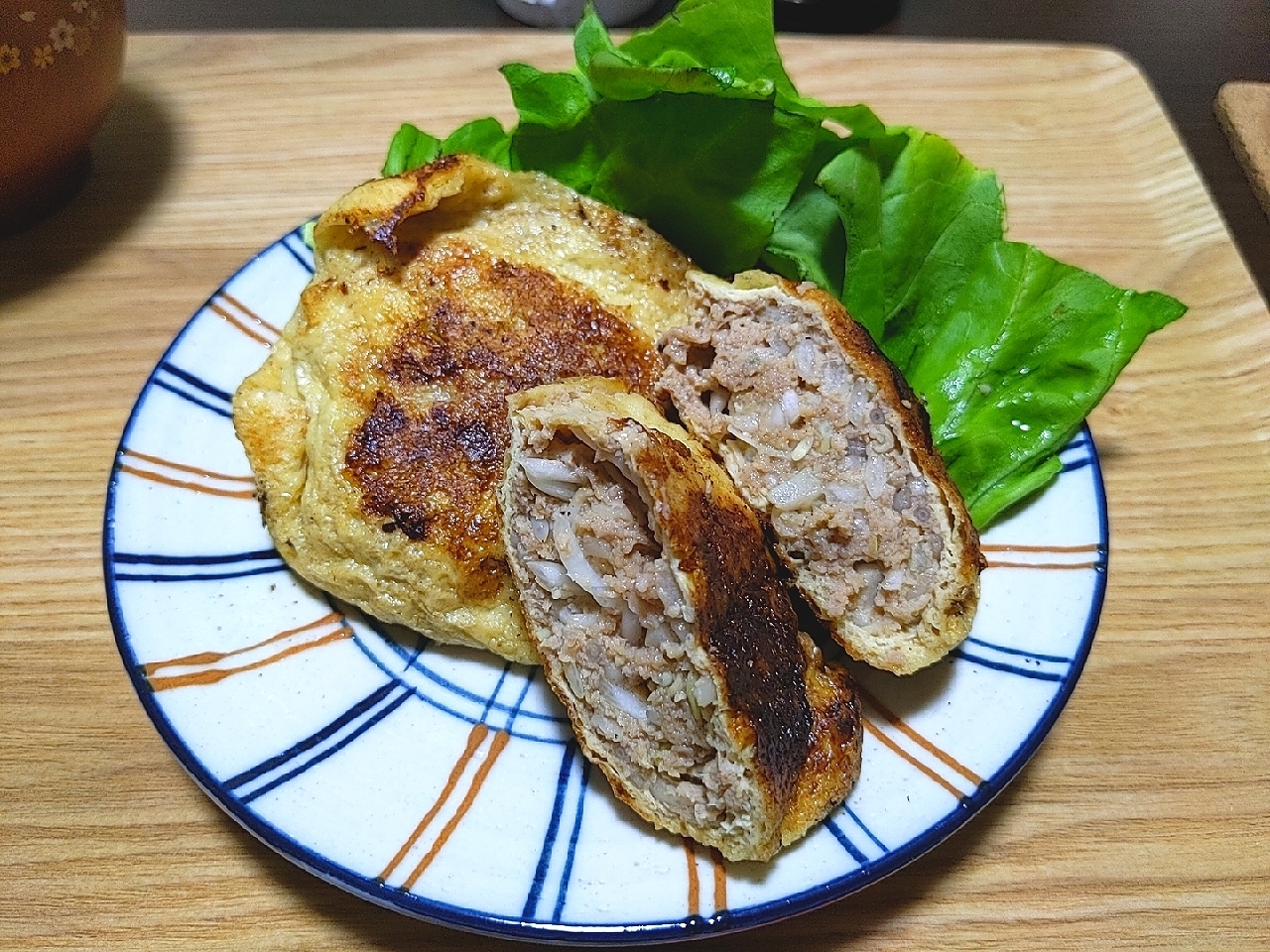 腹持ち抜群！油揚げメンチカツ