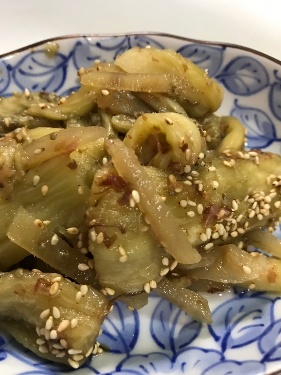 新生姜と茄子のおかか胡麻和え(^^)