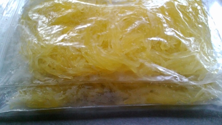 そうめん南瓜の冷凍保存