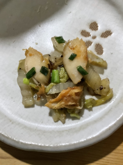 白菜とツナとネギのサッと煮