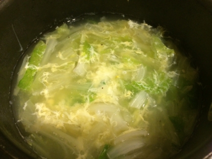 簡単！白菜がたっぷり摂れる！白菜と卵スープ