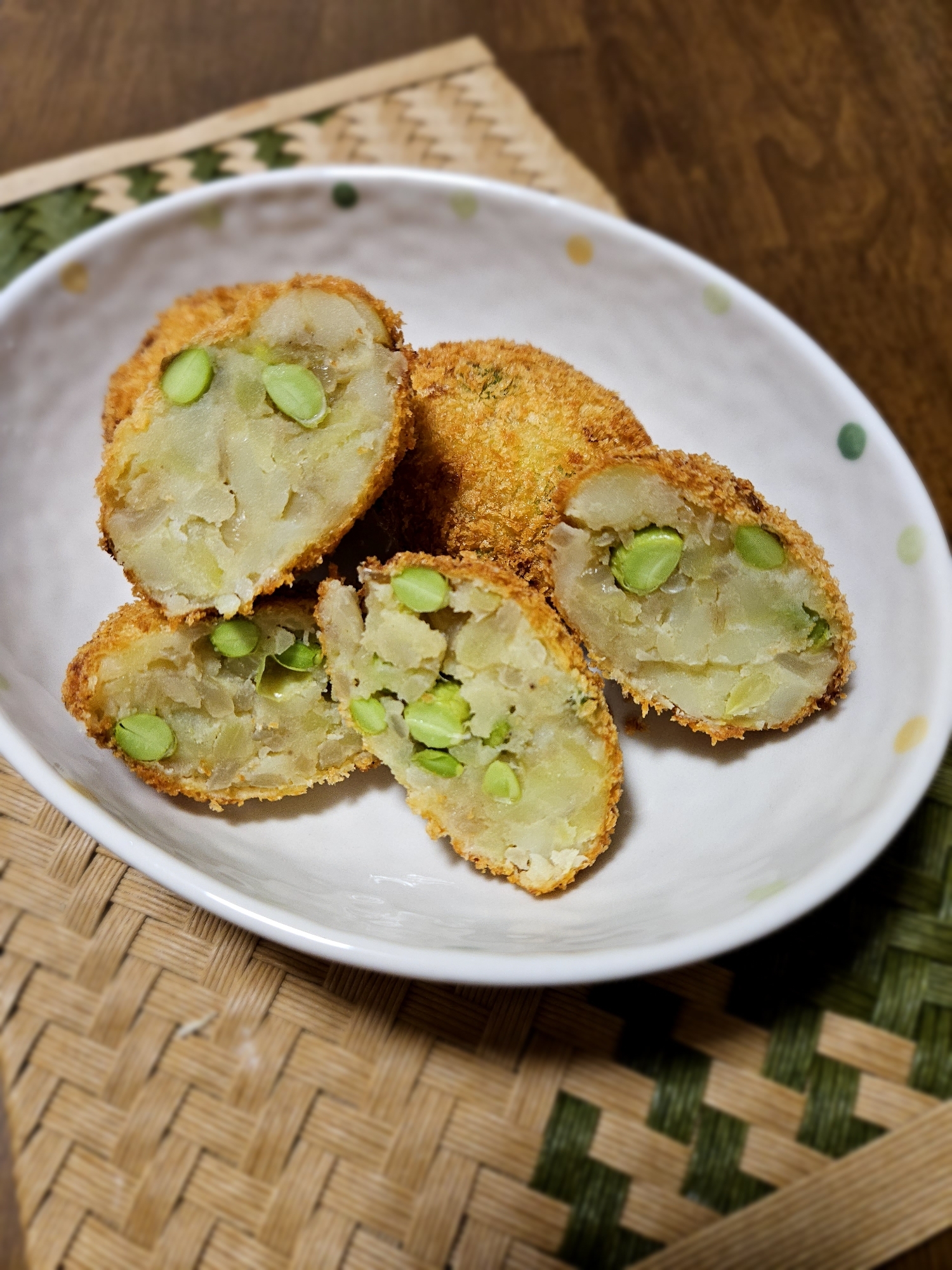 肉無しヘルシー⭐激ウマ枝豆コロッケ( 〃▽〃)