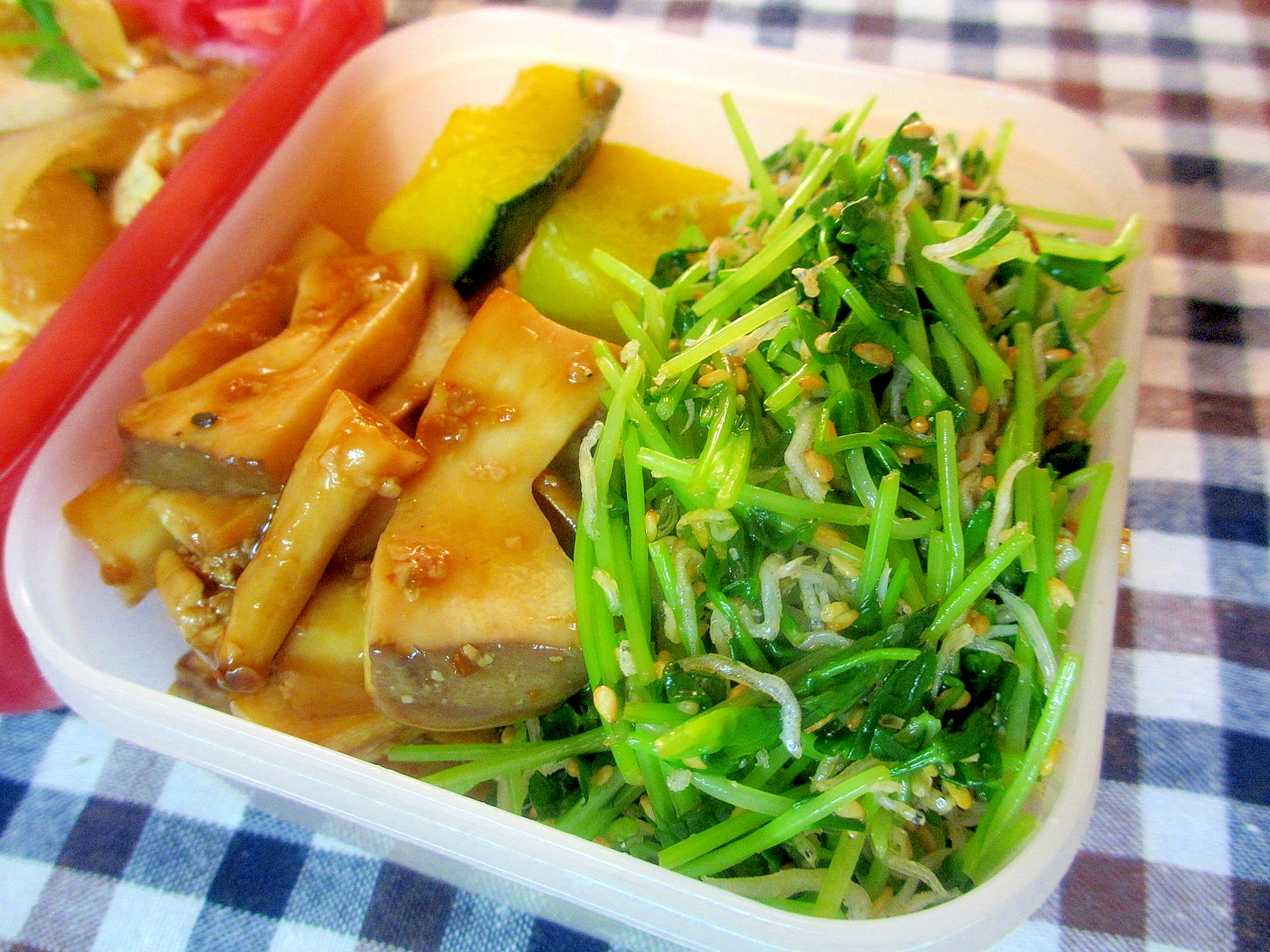 豆苗としらすのナムル