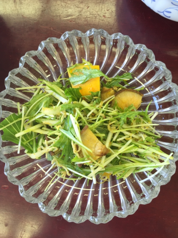 かぼちゃと水菜のサラダ