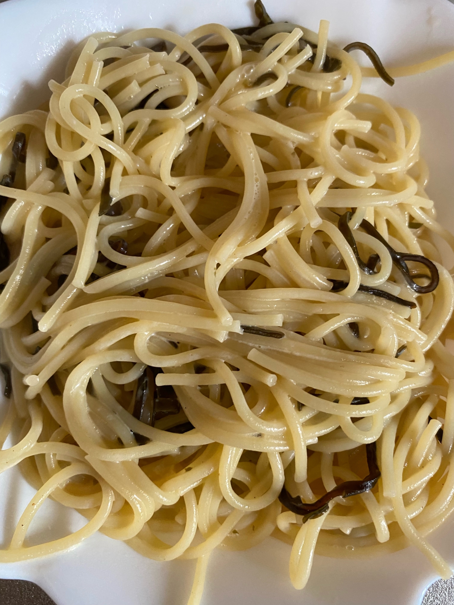 塩昆布のパスタ