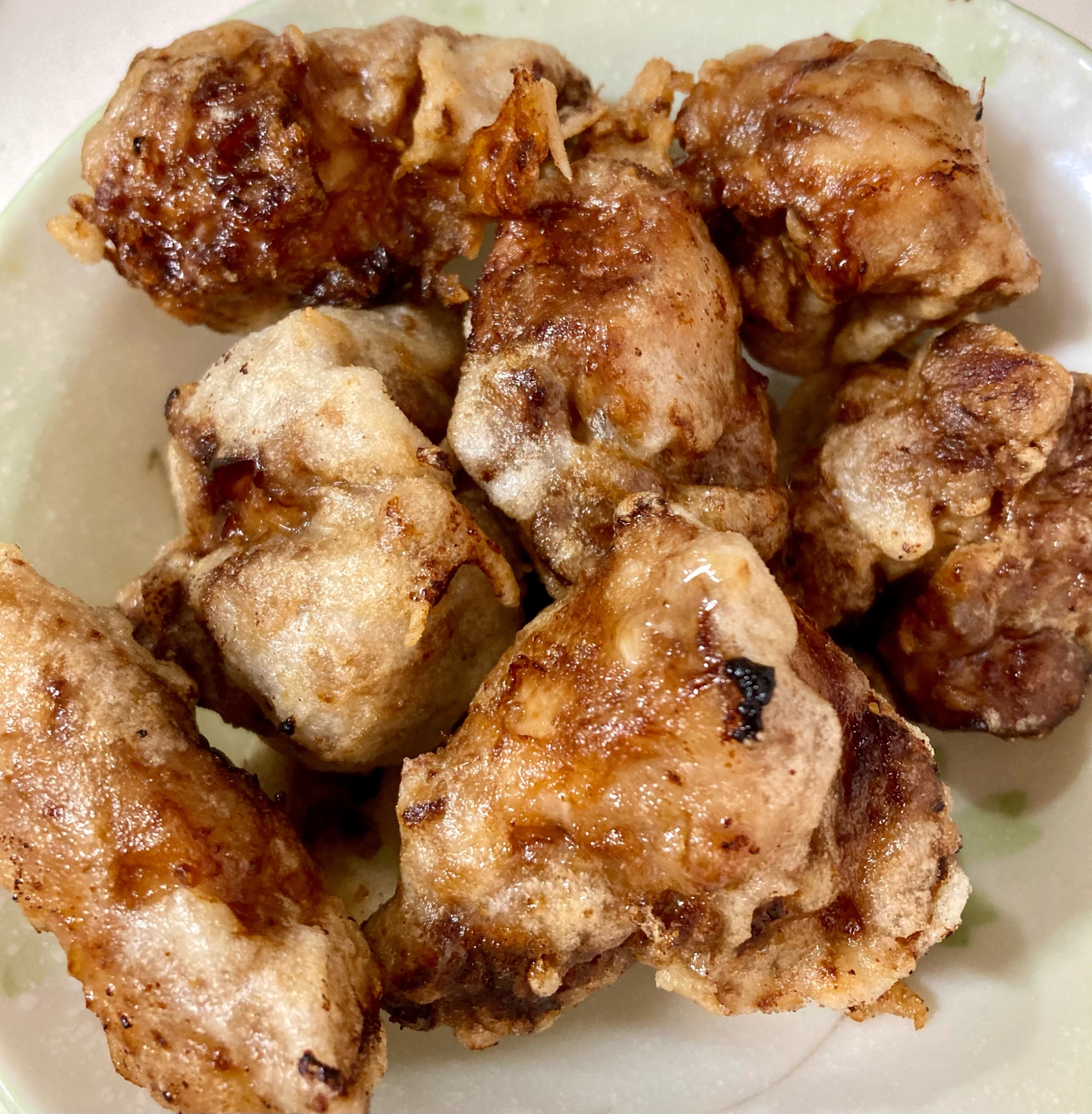 醤油麹で漬けた鶏ササミ肉の天ぷら