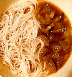 母親の介護食・嚥下食にやわらか茄子カレーにゅう麺