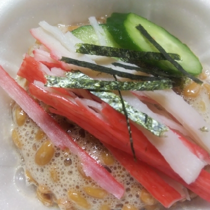 sunflowersさん おはようございます♪
朝ごはんにこちら♡
きゅうりのシャキシャキとカニカマの旨みがとっても美味しかったです(*´ч`*)♡