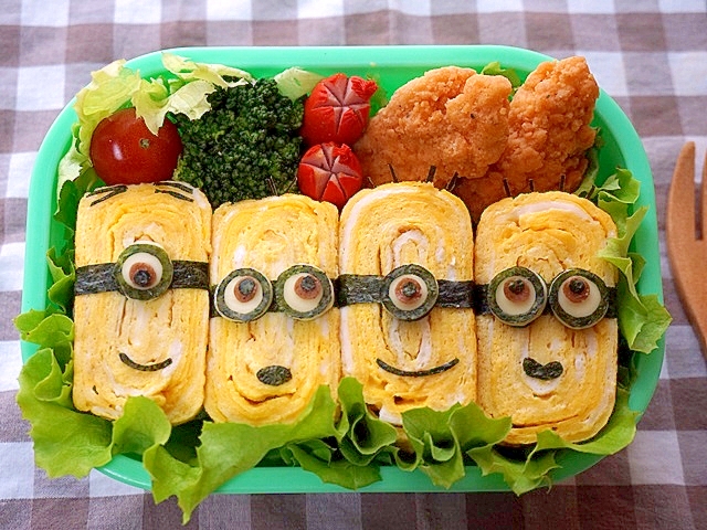 卵のお寿司でミニオン弁当 レシピ 作り方 By Calimeromama 楽天レシピ