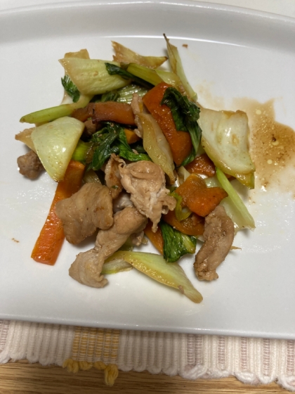 ご飯に合う☆豚肉とチンゲン菜のオイスターソース炒め