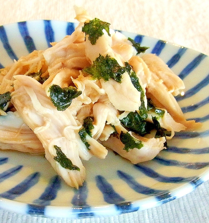 お弁当に★ささみの海苔わさび和え