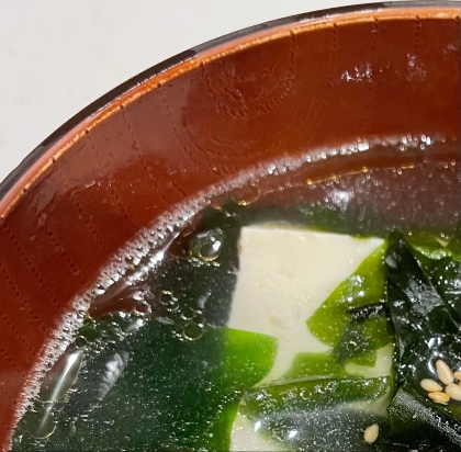 簡単♪わかめと豆腐の中華スープ