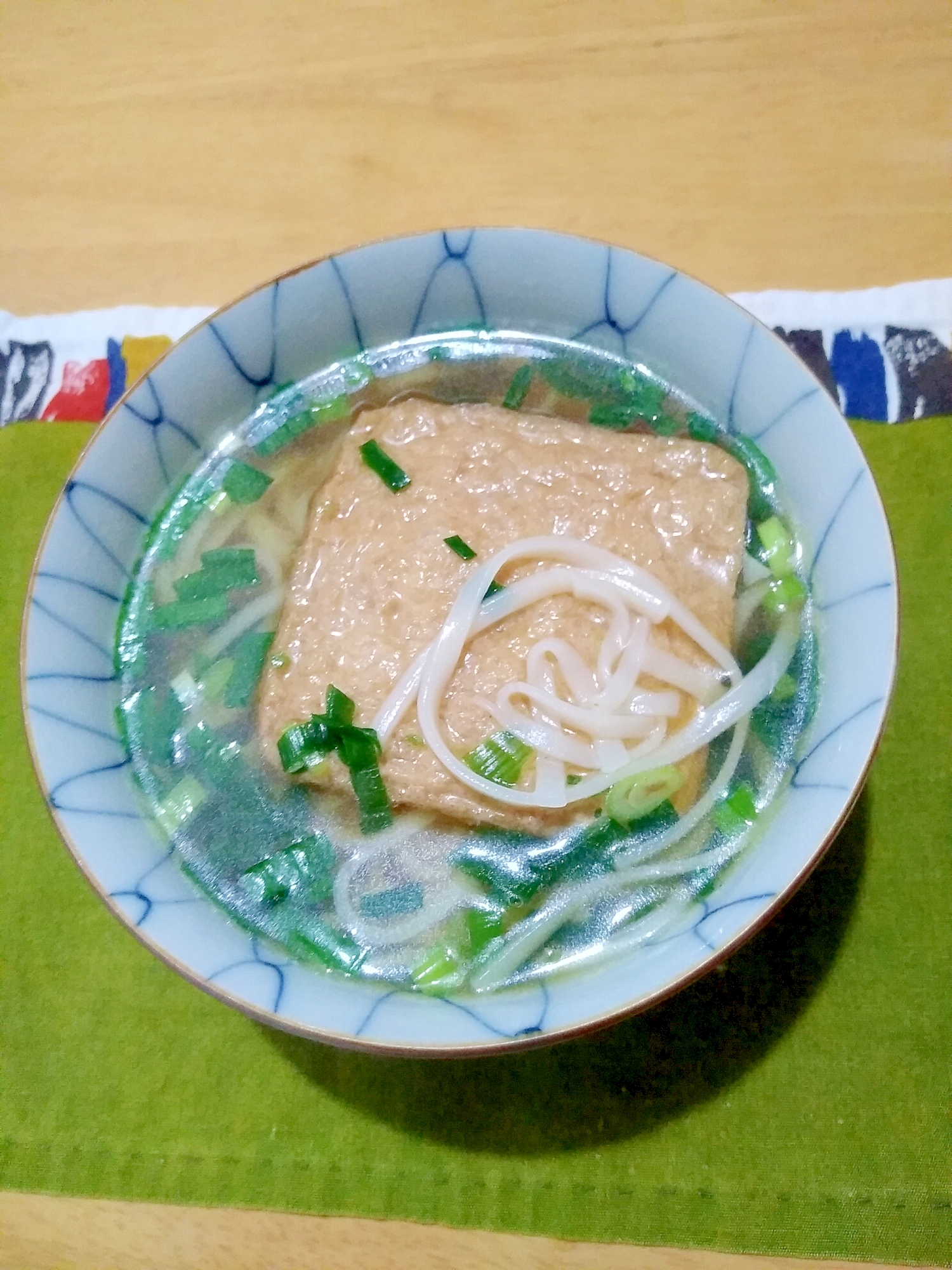 乾麺の讃岐うどんで作るきつねうどん♪