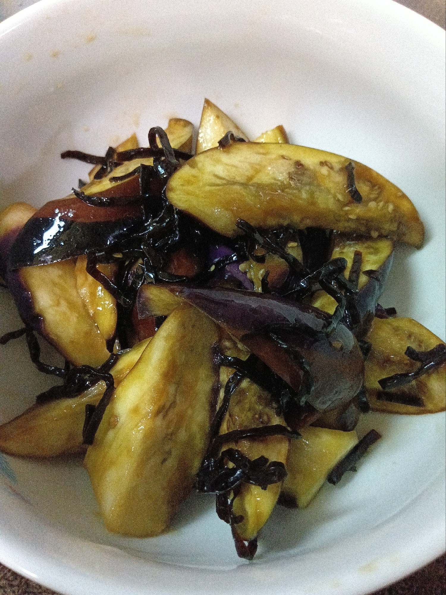 ナスの塩昆布和え