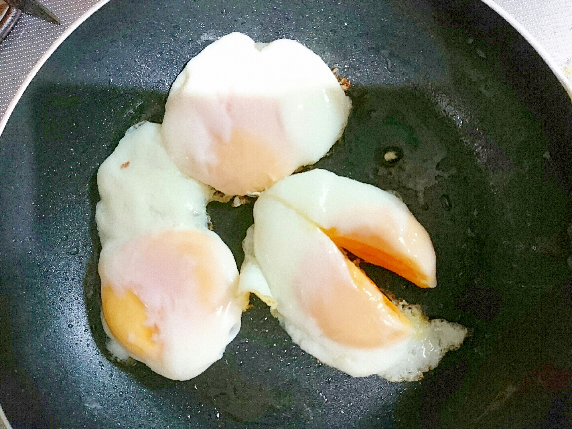 温泉卵の蒸し焼き