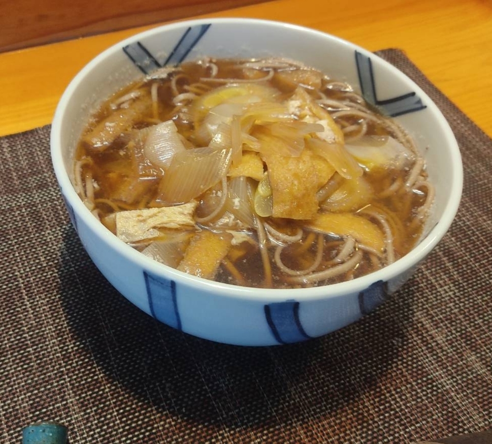 簡単！あったか☆きつねギ蕎麦