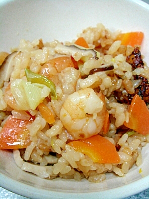 生姜が香る エビと野菜の炊き込みご飯 レシピ 作り方 By Dama Espresso 楽天レシピ