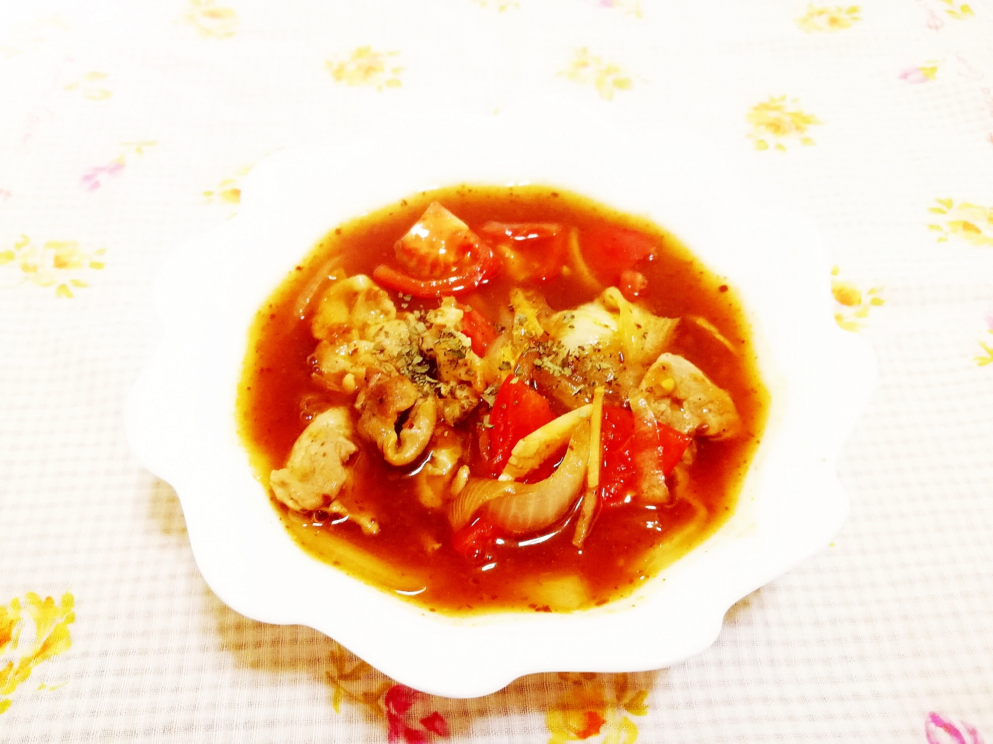トマトと玉葱のハヤシライス風スープ